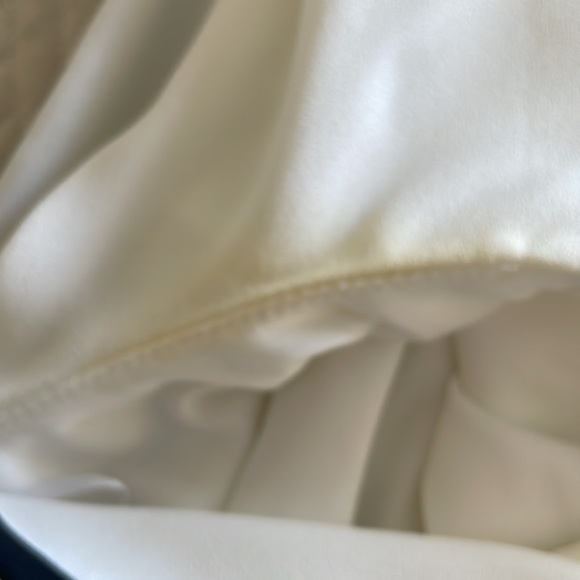 Vince Camuto Crop Jumper Romper Winter White Black Sz 4 Zip Split Flair Back Leg - Picture 2 of 16